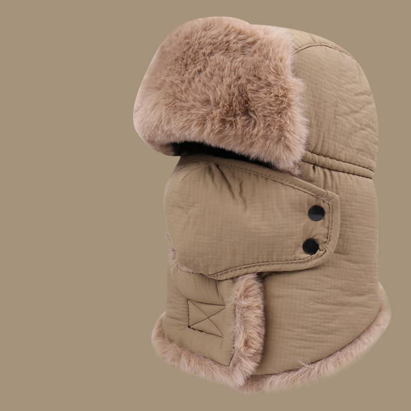 Winter Cycling Hat For Men & Women - Windproof Earflap Beanie With Faux Fur Lining, Warm & Breathable Outdoor Sports Mask