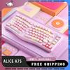 Leobog Alice A75 механическая клавиатура 3Mode 2.4G Bluetooth беспроводная клавиатура эргономика PBT горячая замена RGB пользовательская клавиатура подарки