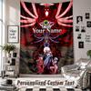 Custom Tapestry Wall Hanging, Neon Genesis Evangelion Personalized Name Text Home Wall Decor