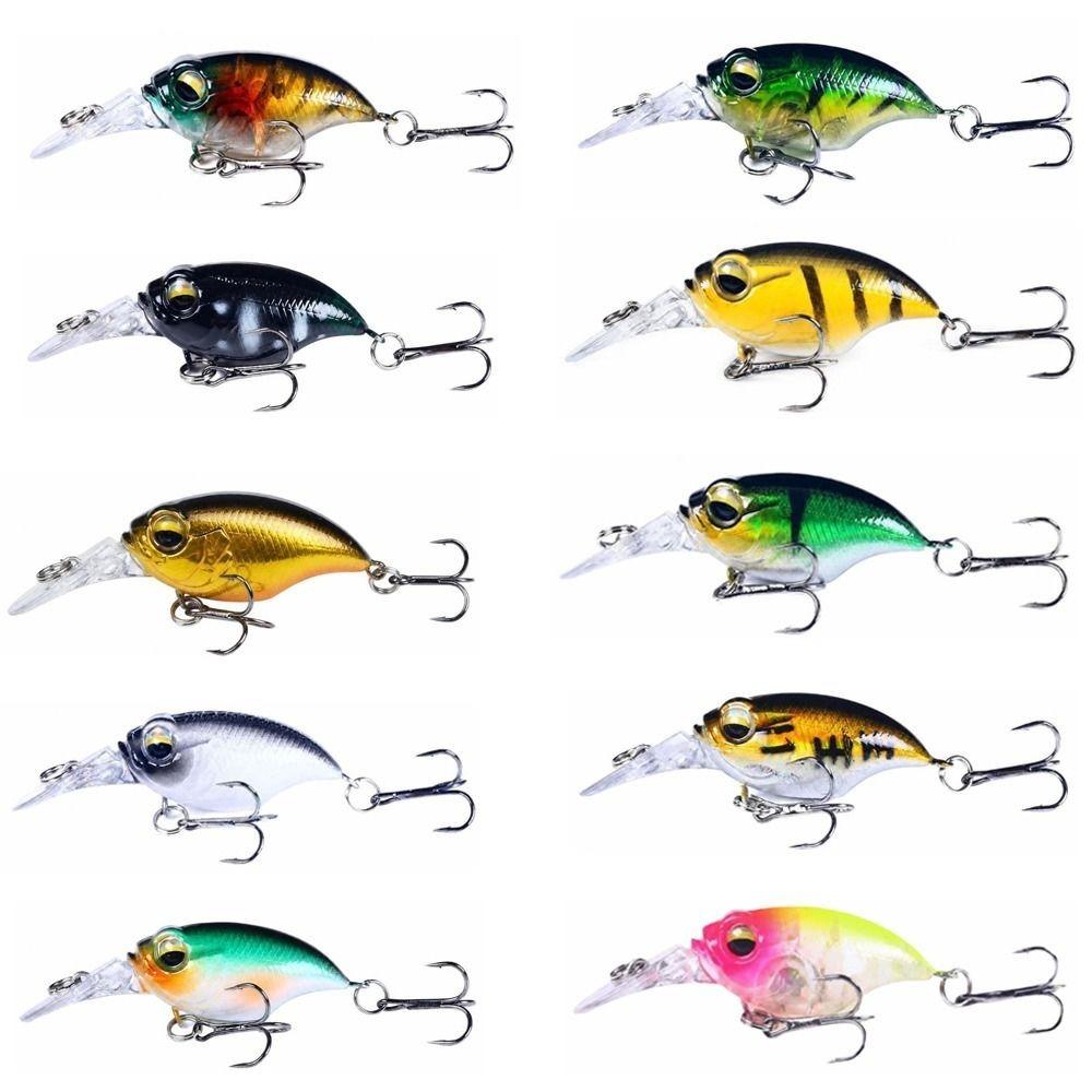 10PCS 6cm-6.2g Micro Swimbait Lures Mini Topwater Fishing Lures Crankbait Lures For Pike Fishing