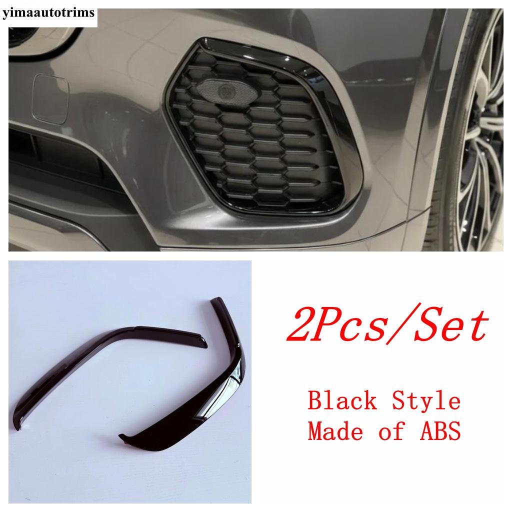 Front Rear Fog Light Lamp Eyelid Eyebrow Strip Cover Trim For Mazda CX-70 2025 2026 ABS Chrome Black / Carbon Fiber Accessories