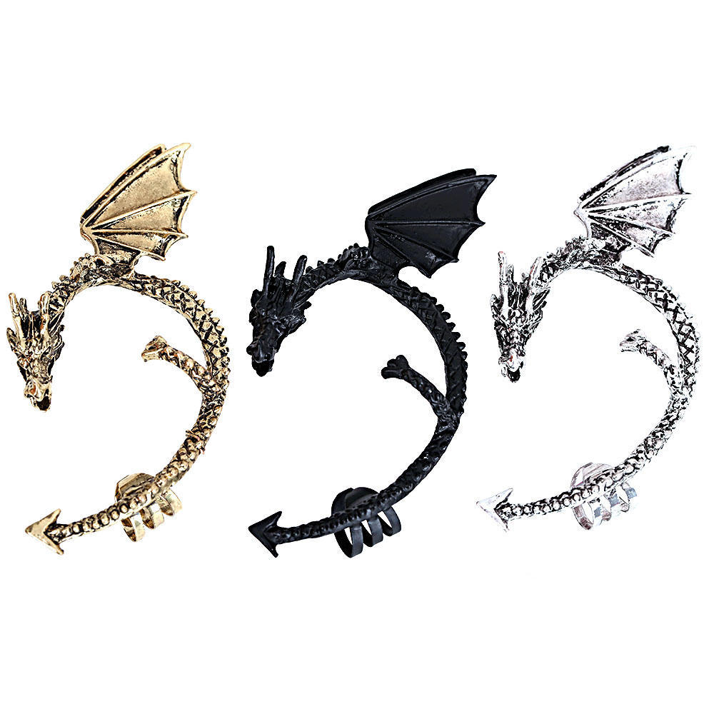 Creative Personality Gothic Punk Flying Dragon Ear Clips Earrings Without Piercing