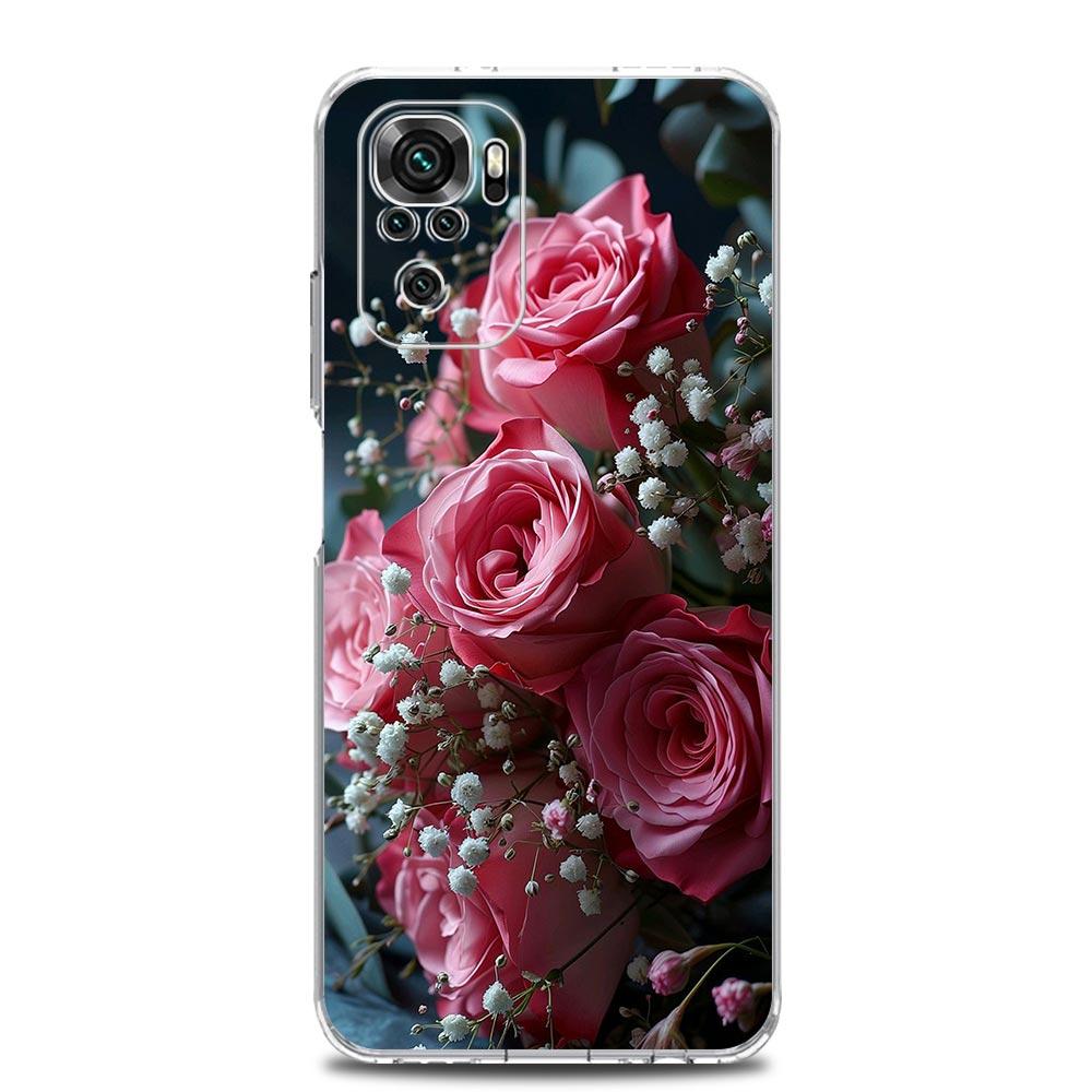 Красивый чехол для телефона с цветами красной розы для Xiaomi Redmi Note 15 14 13 12 4G 10 11 Pro Plus 5G 14C 13C 12C 10C