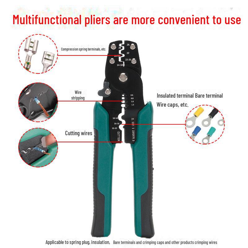 Комплект клемм холодного прессования VE: Ящик для хранения меди, соединители проводов, обжимные клещи, панель переключателей