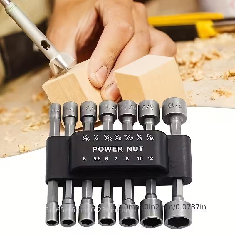 9/14PCS Hexagon Nut Driver Drill Bit Socket Screwdriver Wrench Set Drill Bit Adapter for Electric Screwdriver Handle Tool