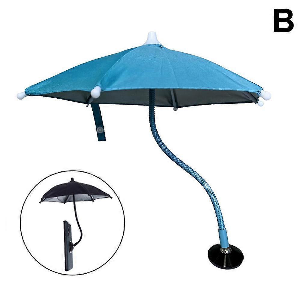Car Magnetic Mobile Phone Parasol Mini Umbrella With Sunscreen Soft Handle