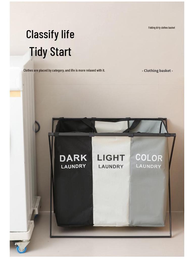 Waterproof Foldable Oxford Cloth Laundry Hamper with Lid for Bathroom Use