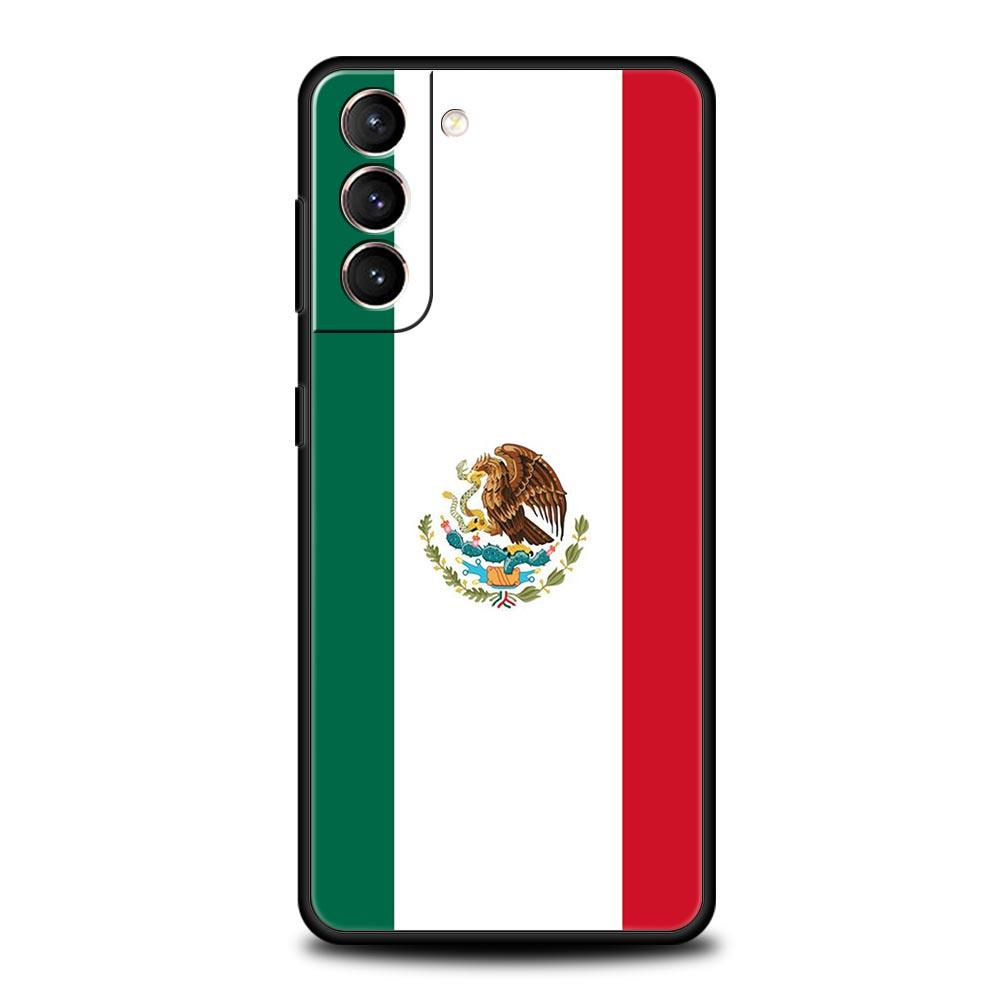 Mexico Flag Phone Case For Samsung Galaxy S24 S23 S22 S20 Ultra S21 FE 5G S10 S9 Plus S10E S8 Soft Silicone Cover