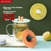 MAXCOOK Silicone Cup Lid, Universal Mug Cover, Tea Cup Lid, Coffee Mug Lid, Cute Cup Top, Green MCB3768