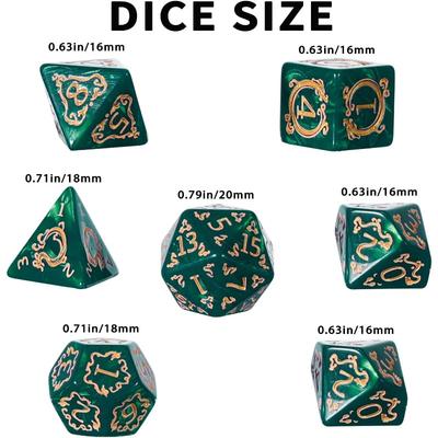 Смола DND Кубики 7-штучный набор многогранных кубиков Кристально чистые для D&D TRPG Pathfinder RPG Maker VX Ace Настольная игра Принадлежности для вечеринок