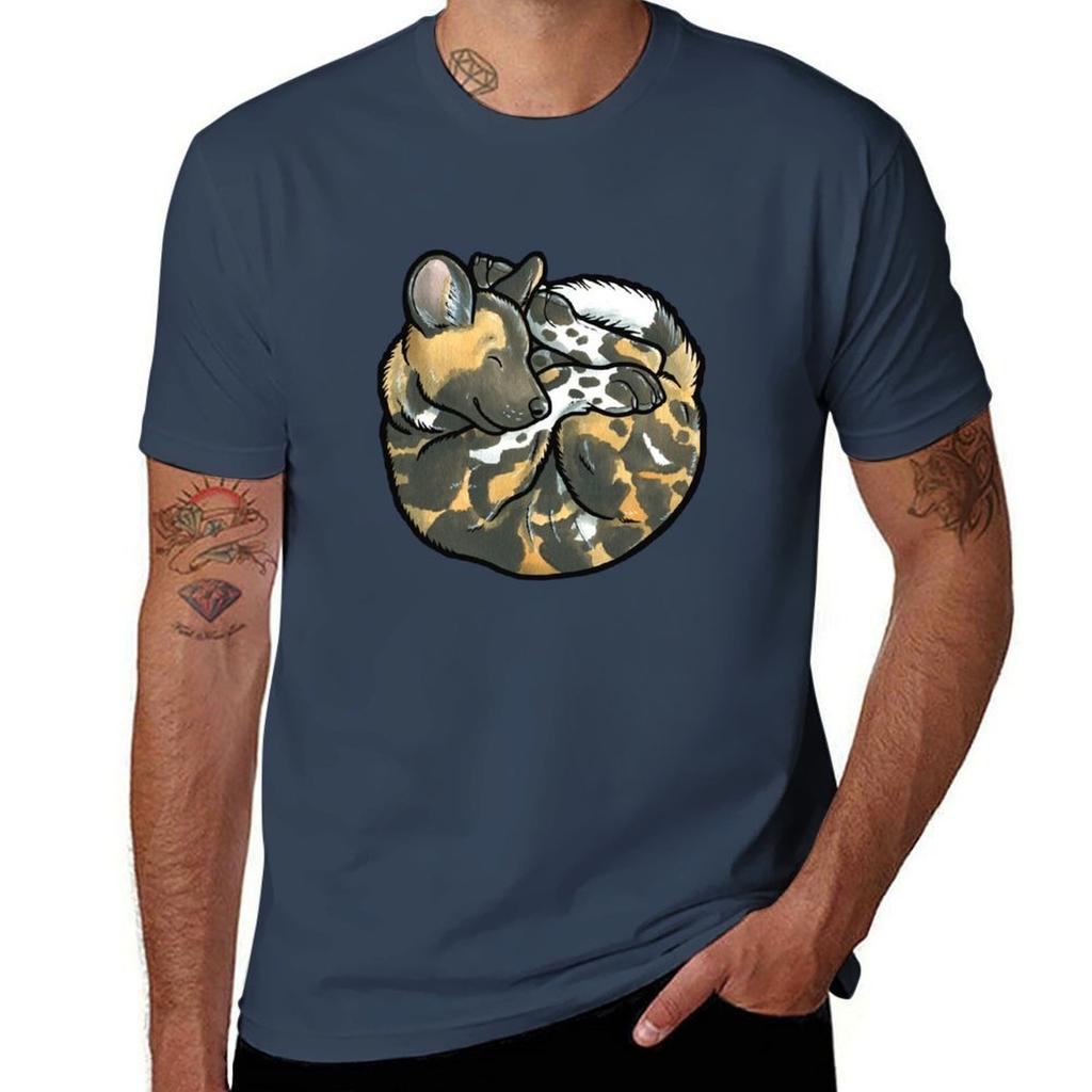 African Wild Dog pup TShirt Outdoor Sports Short Sleeve Top