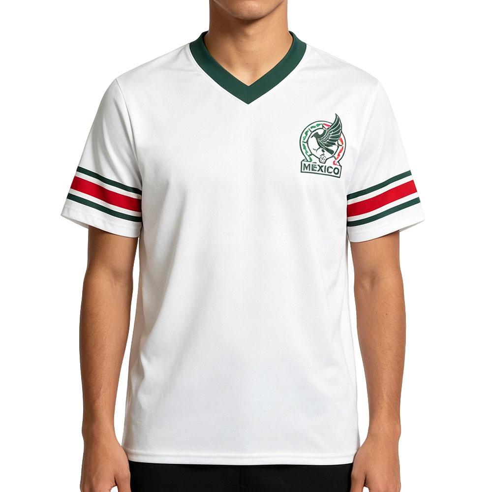 Mexico Football Tee Jersey 2026 Soccer World Game Design T-shirt V-neck Short Sleeve Summer Fashion Tshirts Unisex Streetwear