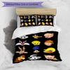 Looney Tunes Pattern Printed 3PCS Bedding Set, Soft Skin-Friendly Washable Duvet Cover & Pillowcases Set