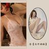 Sexy Underwear Lace Neck Gathering Slim Onesie Sexy Perspective Pure Desire Straps Hollow Pajamas Women