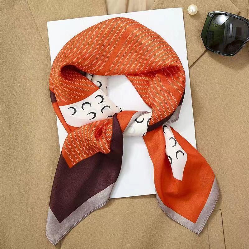 Silk scarf silk square scarf high-end sense thin women's yarn scarf temperament printed neck protection decorative scarf scarf scarf