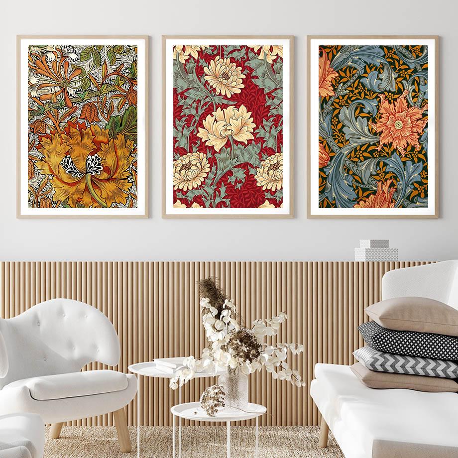 Винтаж Уильям Моррис Лист Виноград Цветок Цветочные настенные картины холст картины постеры и принты для гостиной домашний декор