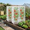 Fine Mesh Plant Netting Cover Breathable Tear Resistant Tomato Cage Cover Zipper Closure Square Shape Plant Protection Net