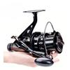 Double Drag All Metal Gapless 13+1 Bearing Front and Rear Brake Double Brake Spinning Wheel Carp Wheel Large Long-distance Casting Wheel Rotating Reel