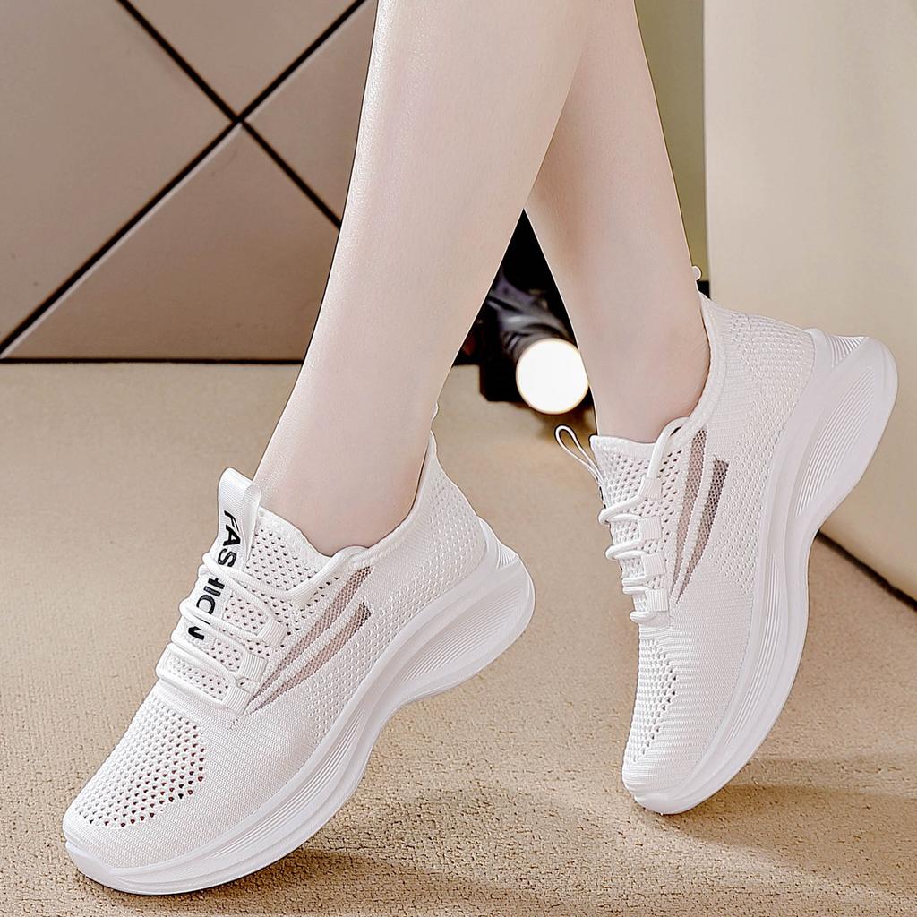 Летняя дышащая полая женская обувь на плоской подошве, низкая, мягкая подошва, слипоны, кроссовки для бега, повседневная обувь