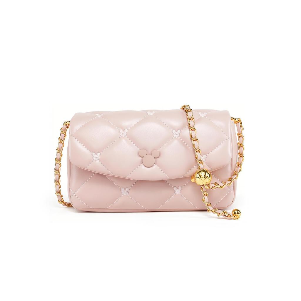 New Disney Mickey Series PU Shoulder Bag, Crossbody Bag Trumpets Women's Pink BMK-71066P