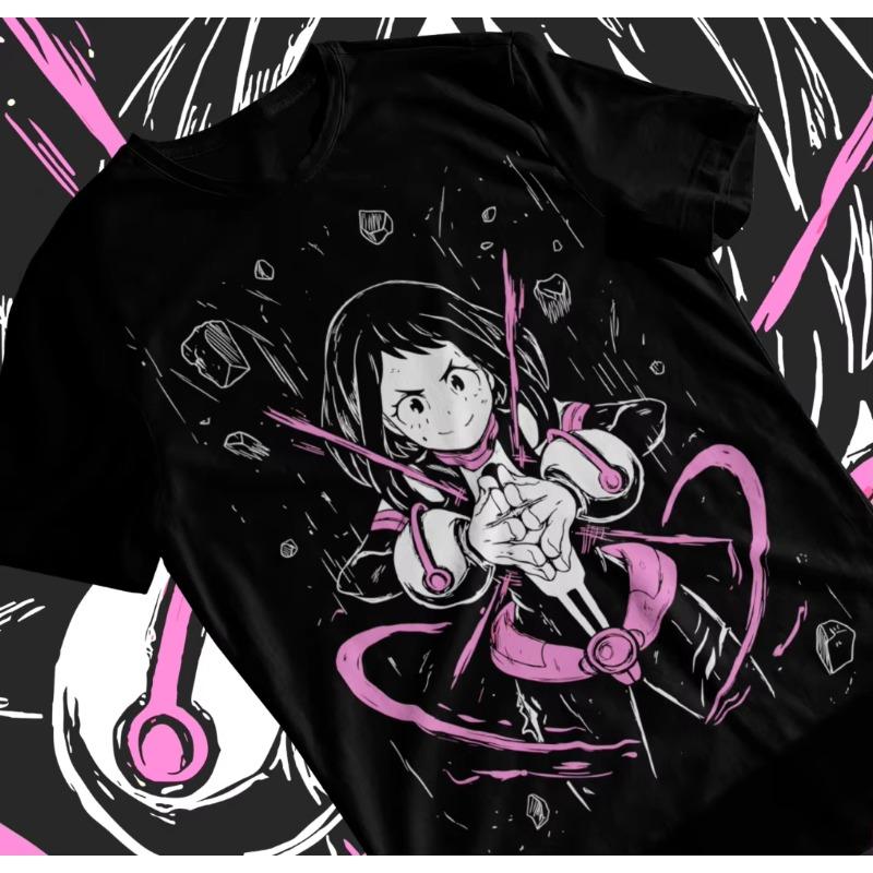 2026 New Trend Four Seasons Cosplay Unisex Ochaco Uraraka Casual TShirt Boku No Hero Academia Shirt BNHA Deku Bakugo Soft Tee