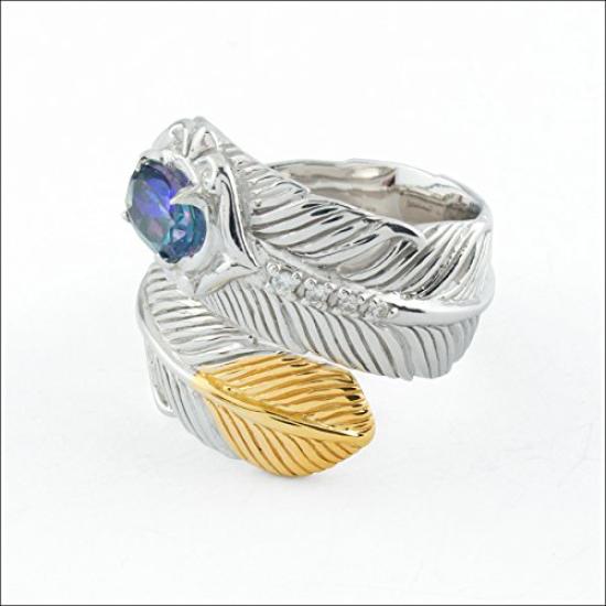 Artemis Classic Icarus Feather Size 15 Silver Brand Silver 925 Sterling Silver Ring, (ac-acr0249), Men's Accessory, Jewelry, Ring,