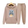 Женский комплект с капюшоном с длинными рукавами, комплект с капюшоном из японского аниме с рисунком Тоторо, женские толстовки с капюшоном с рисунком Тоторо