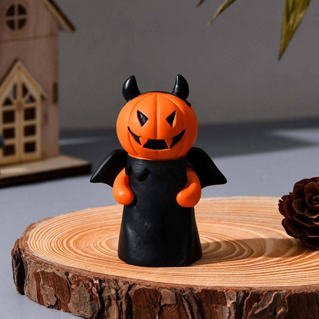 Привлекательная скульптура из смолы в виде тыквы на Хэллоуин. Скульптура в форме тыквы. Украшение для рабочего стола. Декоративный домашний орнамент.
