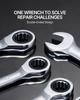Combination Wrench Set 30 PCS SAE 1/4" to 1", Metric 8-24mm Organizer Rack