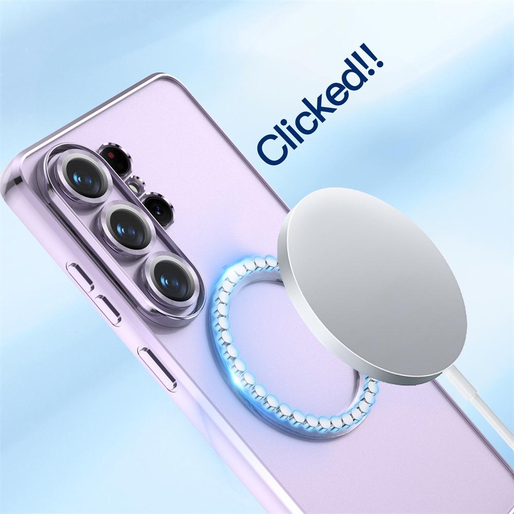 Роскошный прозрачный тонкий магнитный чехол для телефона Samsung S26 Ultra S26 Plus Защита камеры Для Magsafe Беспроводная зарядка Чехол