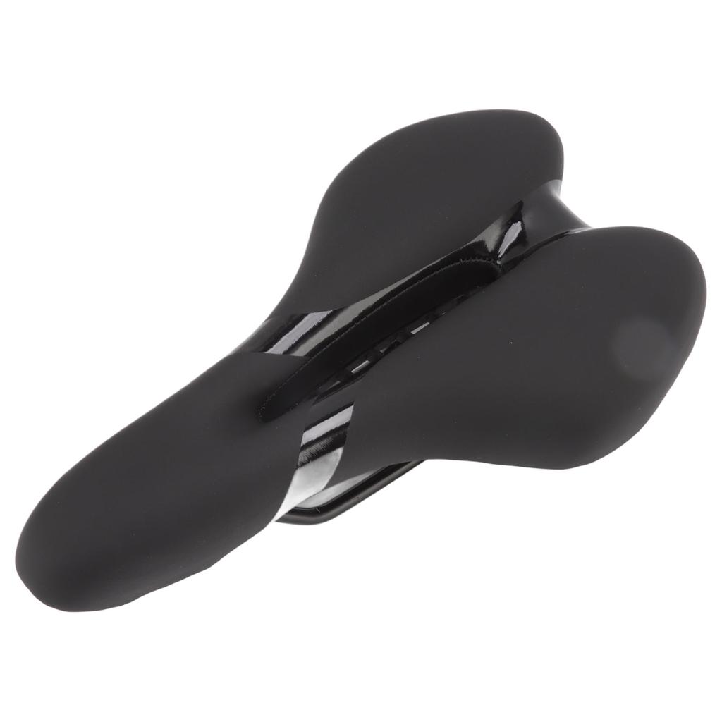 Bike Seat Soft Comfortable Hollow Mountain Bike Cushion Folding Bike Saddle Silicone Black