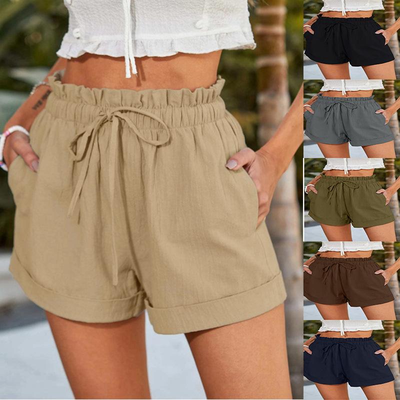 Summer Women's Solid Color Loose Casual Fashion Shorts Women