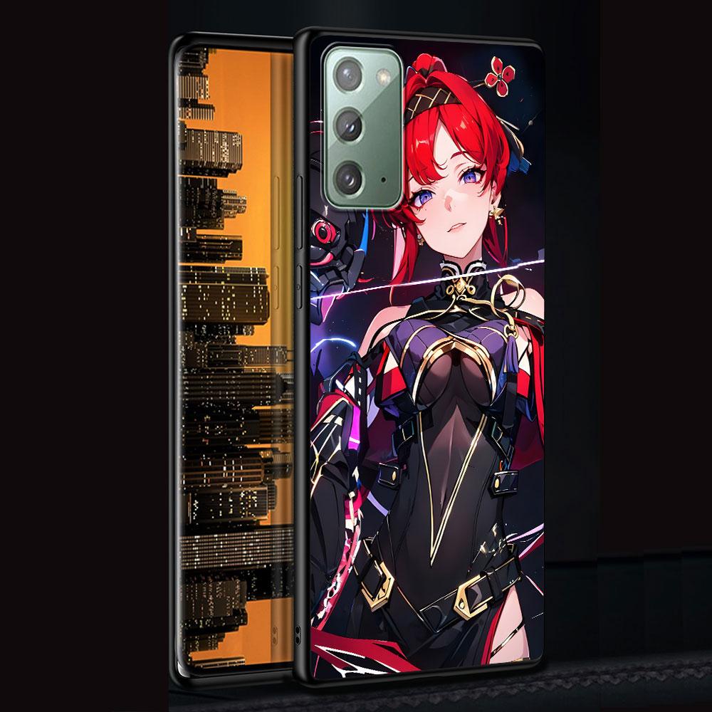 Wuthering Waves Yin lin Case for Samsung Galaxy Note 20 Ultra 10 Plus 9 8 TPU Phone Cover Note 10 Lite Black Soft Shell Funda