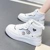 Women Sneakers Leather Platform Shoes Winter Korean White Shoes Ladies Lace Up High Top Sneakers Woman Vulcanized Shoes  New