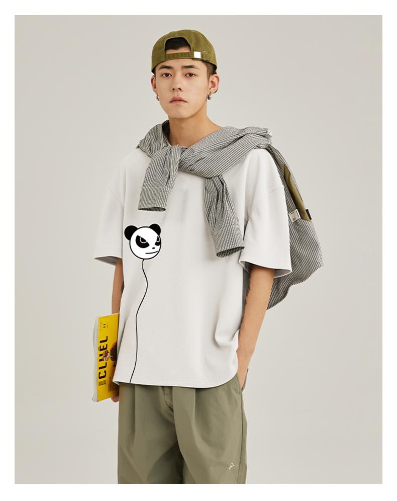 Trendy Brand Short-Sleeved Pure Cotton T-Shirt for Men's Summer