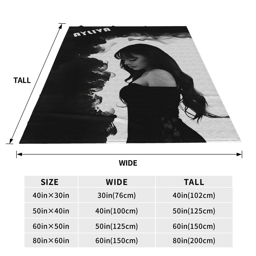 Ayliva Pop Singer Music Blanket Flannel Novelty Breathable Throw Blankets for Home Restaurant Summer,