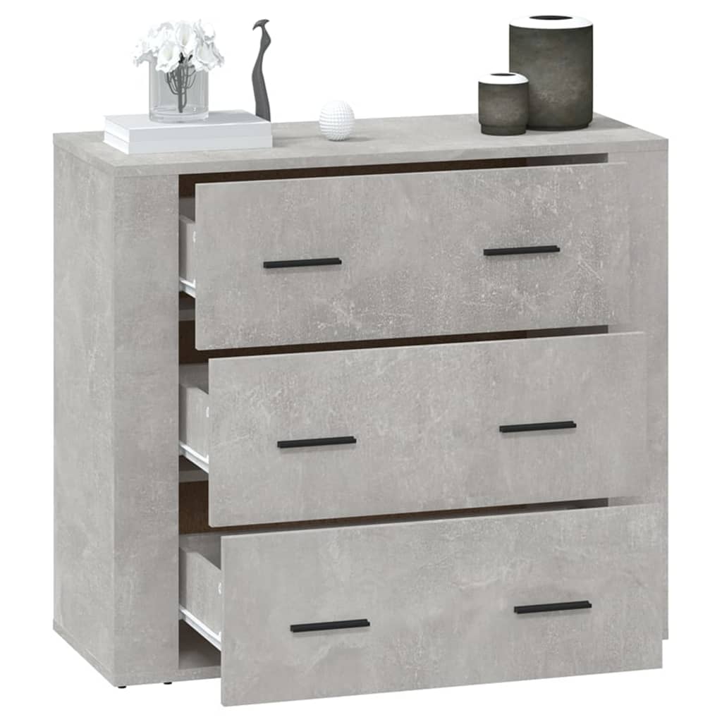 Sideboard Concrete Grey 80 x 33 x 70 cm Particleboard