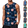 Летний мужской однотонный поглощающий пот дышащий жилет без рукавов с принтом и расширяющимся плечом