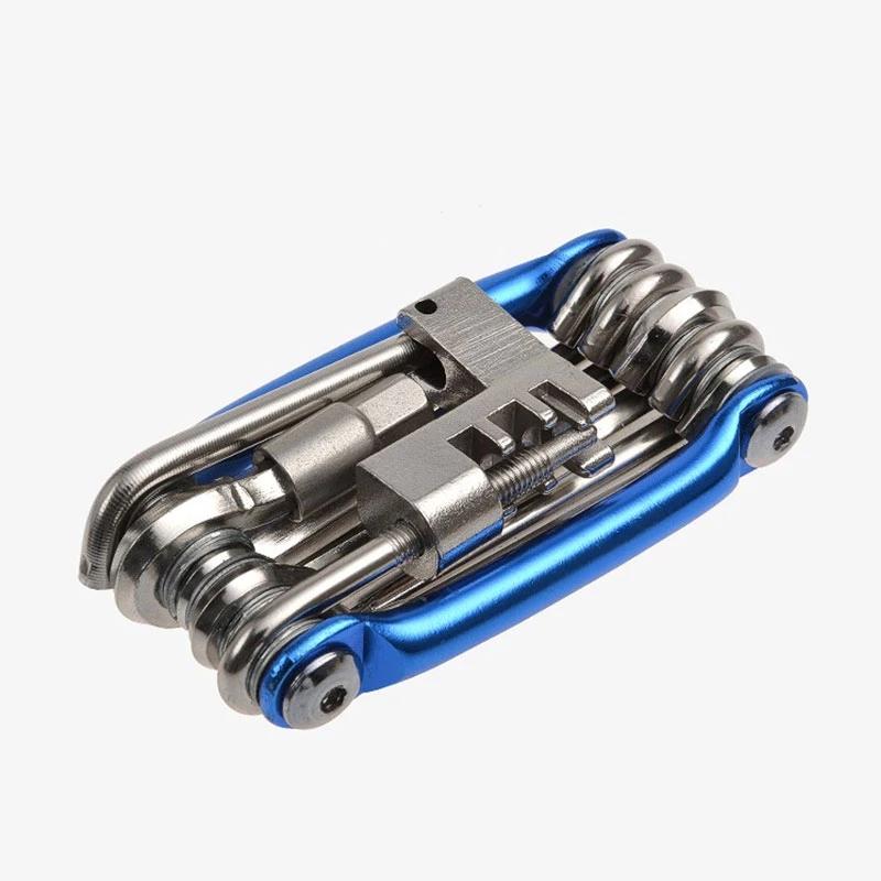 Набор инструментов для ремонта велосипеда 11 в 1, набор инструментов для ремонта, гаечный ключ, отвертка, цепь, углеродистая сталь, многофункциональный инструмент для велосипеда