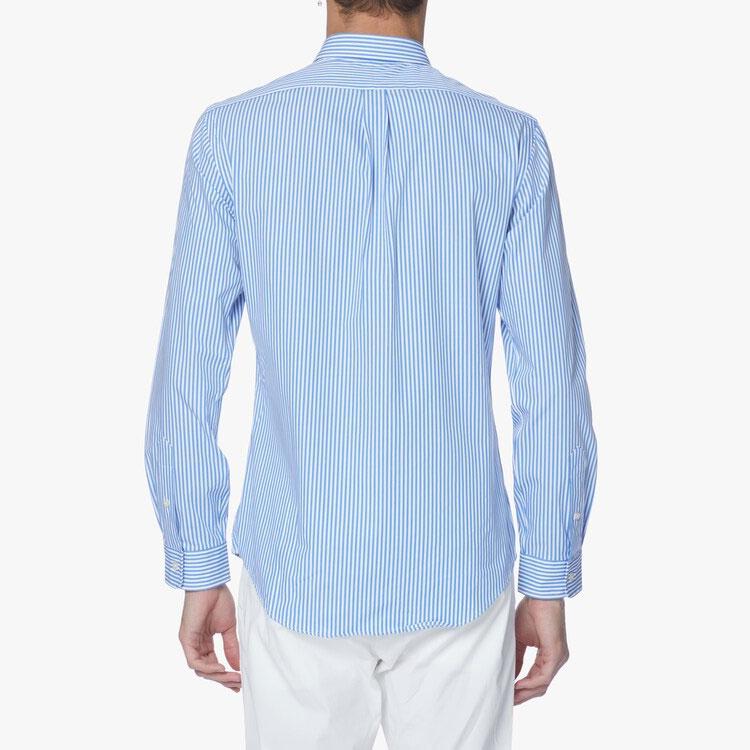 Polo Ralph Lauren Logo Вышитый Полосатый Принт Рубашка Поло Мужские Рубашки Синий 710859881-001