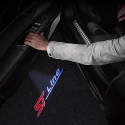 2 шт. Логотип ST Line Светодиодные Проекторы на Дверь Автомобиля Приветственные Огни для Mondeo Kuga Focus Fiesta