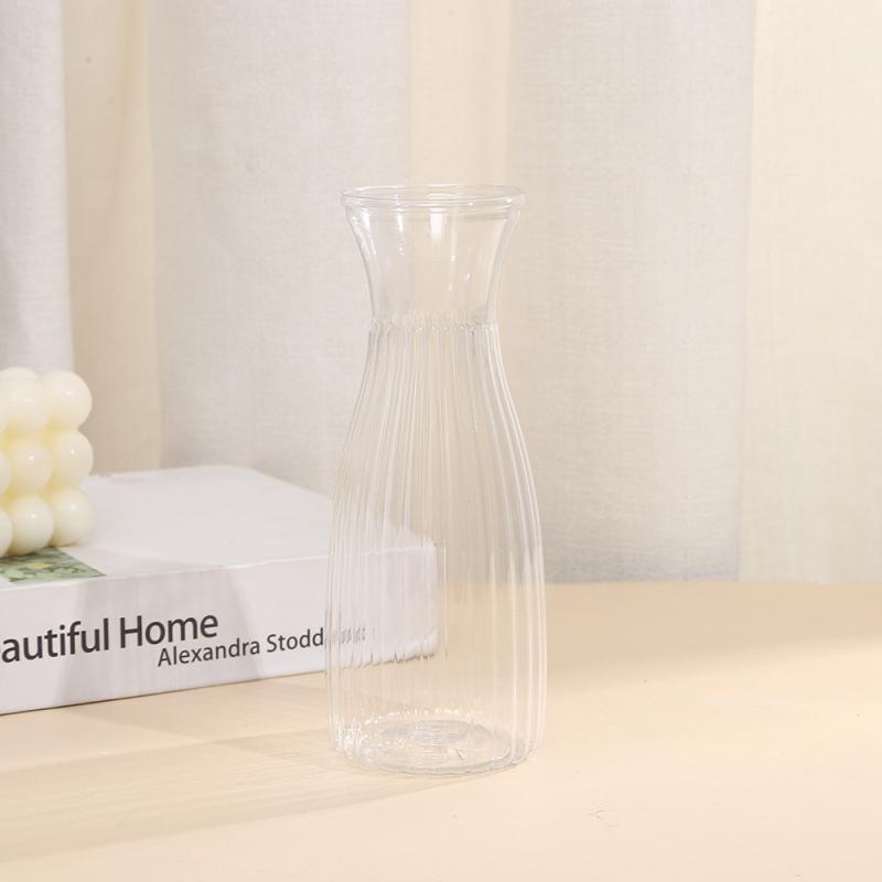 Прозрачная пластиковая ваза в скандинавском стиле, контейнер для цветочной композиции, креативные гидропонные вазы для цветов, декор для гостиной и стола