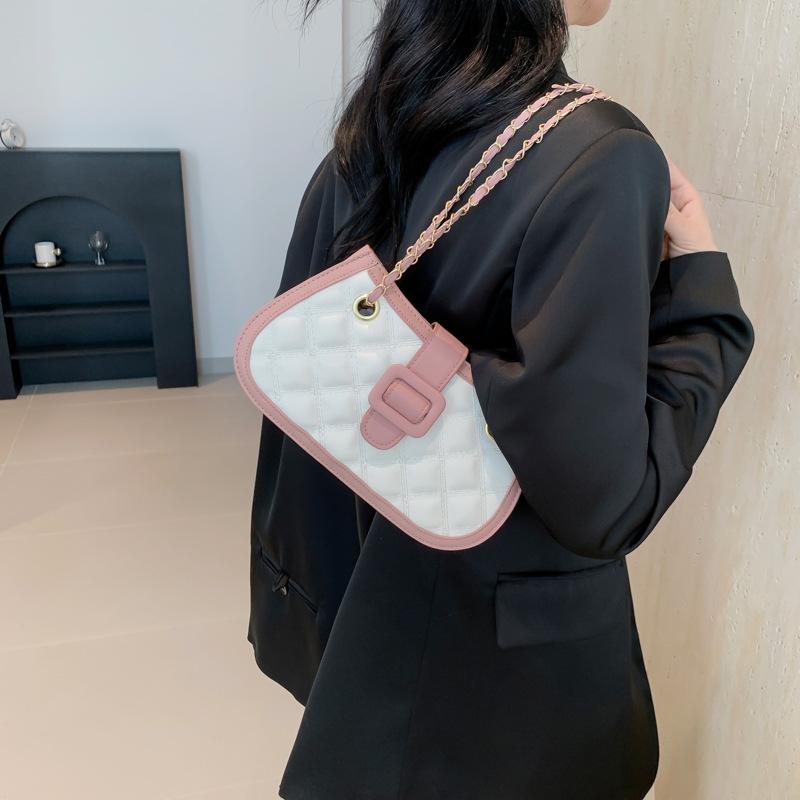 Fashion Chain Bag for Women's New High Value Fashion Pattern Single-shoulder Armpit Bag Crossbody Small Square Bag