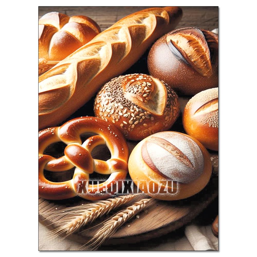 New Kitchen Restaurant Diamond Painting Decoration Bread Coffee Diamond Cross Stitch Kit DIY Handmade Adult Hobby Gift
