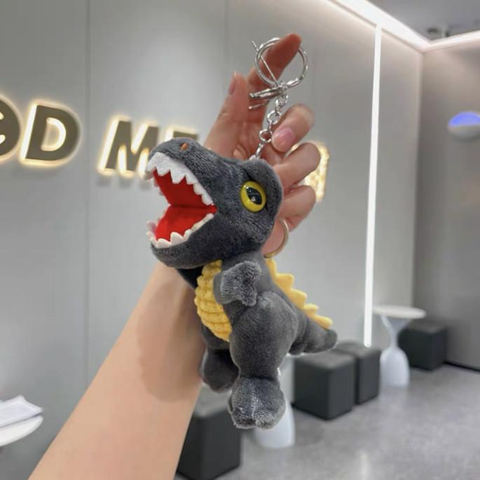 Плюшевый брелок Динозавр Рекс с вышивкой для украшения сумки и подарков