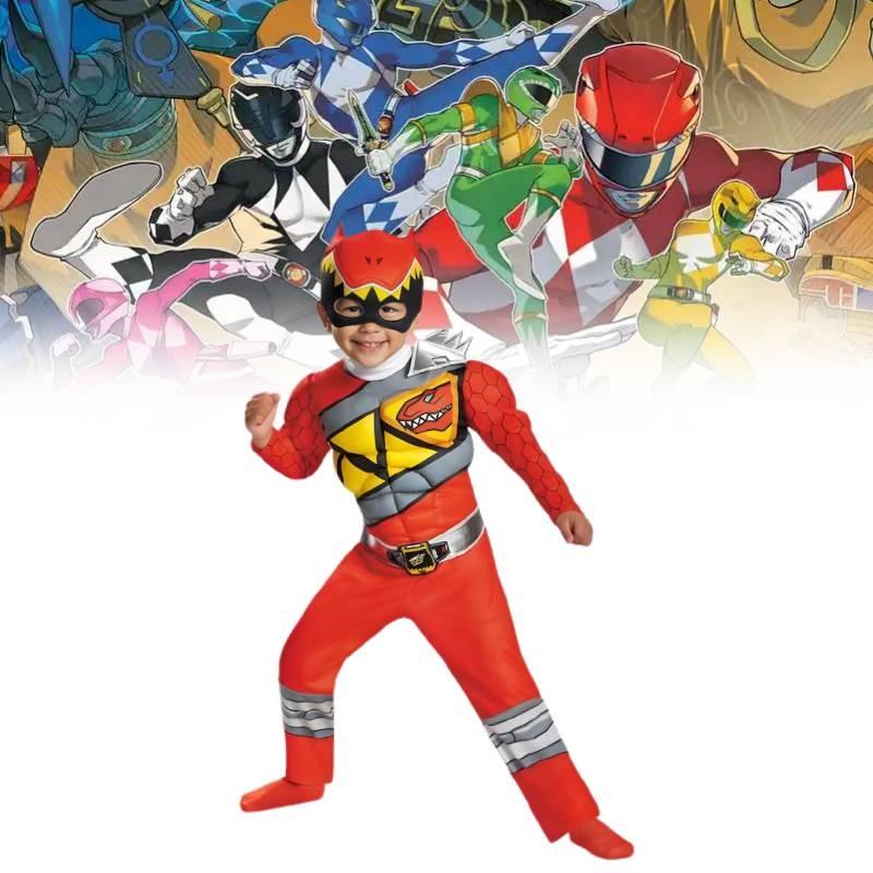 Костюм для косплея Могучих Рейнджеров Пауэр Морфин Комбинезон Детский Подарок на Хэллоуин