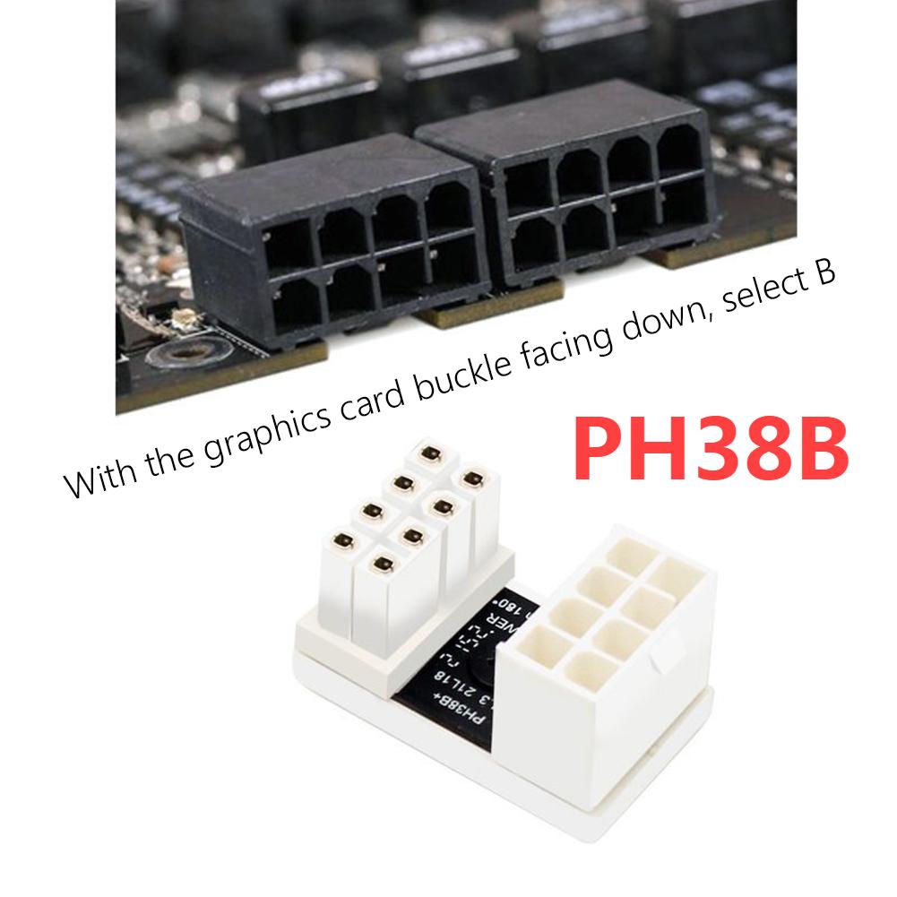 ATX 8Pin 6Pin Мама к Папе Угловой Поворотный Разъем 90/180 градусов Адаптер питания Угловая головка для Видеокарты GPU Адаптер