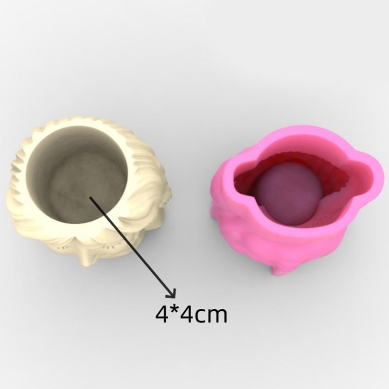 Cute Girls Flower Silicone Molds Pen Holder Epoxy Resin Mold Succulent Planter Making Tool for Gypsum Crafts