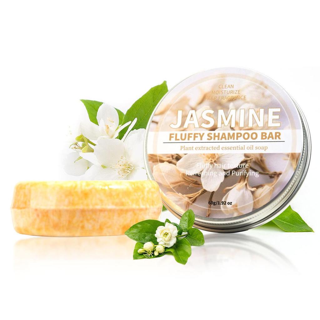 Coconut & He Shou Wu Ginseng Bamboo Charcoal Shampoo Soap with Essential Oils & Cypress Leaf
