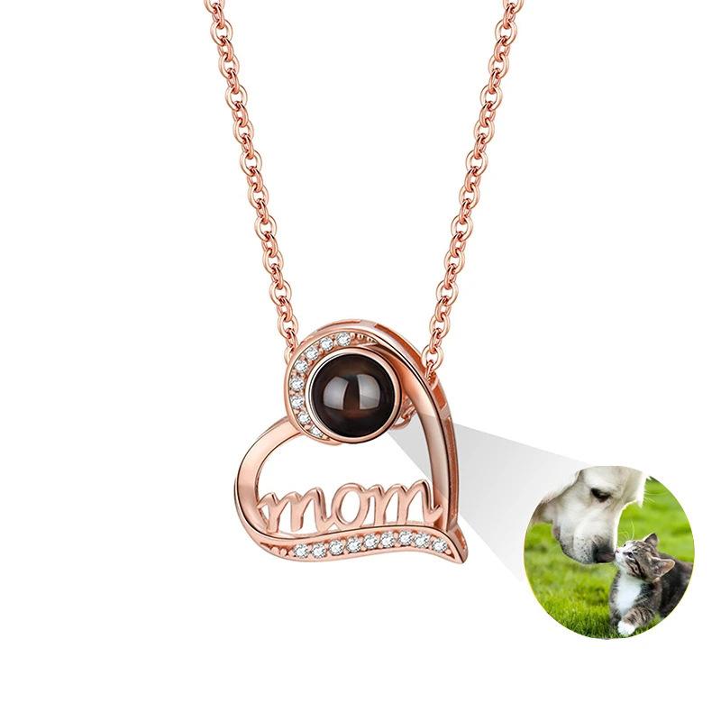 Projection Necklace Women's 100 Languages Love Color Photo Customization Name